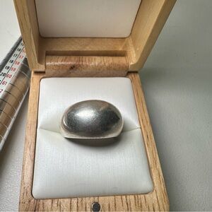 Stylish Silver Dome Ring